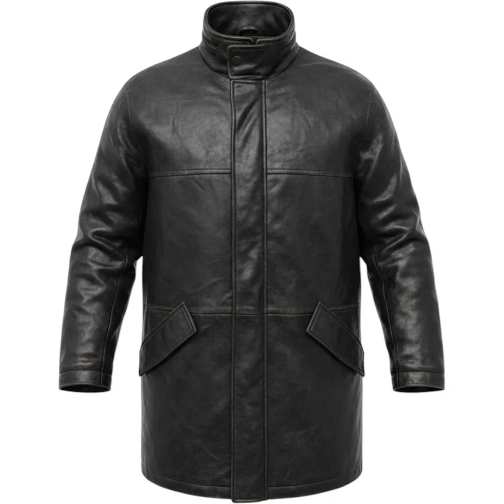 Rainforest RFT Mens Black‎ 100% Genuine Lambskin Leather Quilted Jacket Medium